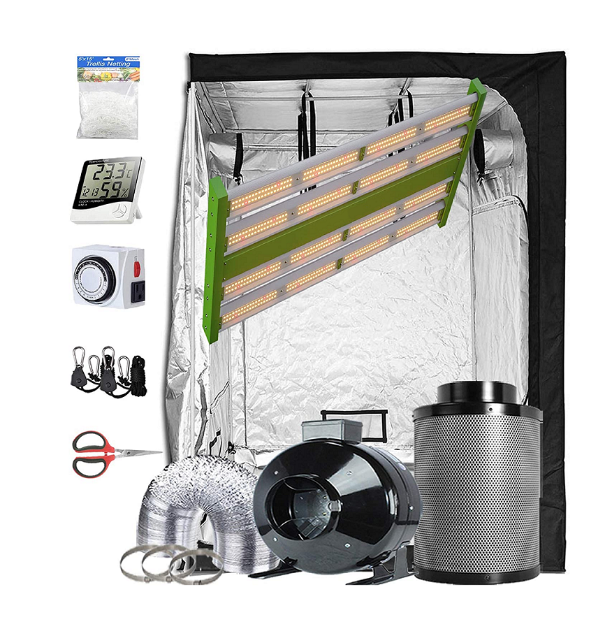 LED C 200W 60"X60"X80" Grow Tent Kit+6" Carbon Filter