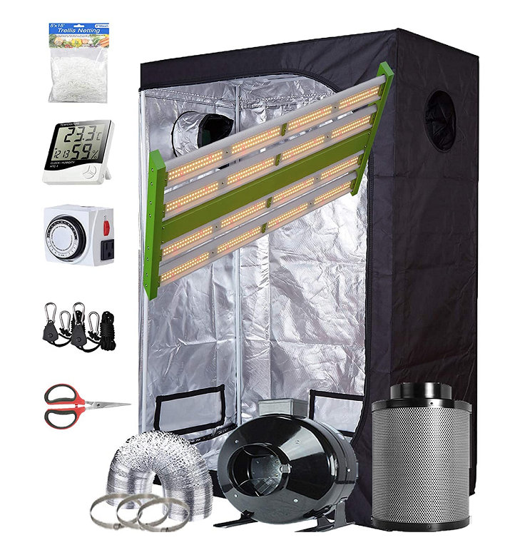 LED C 400W 48"X24"X72" Grow Tent Kit+4" Carbon Filter
