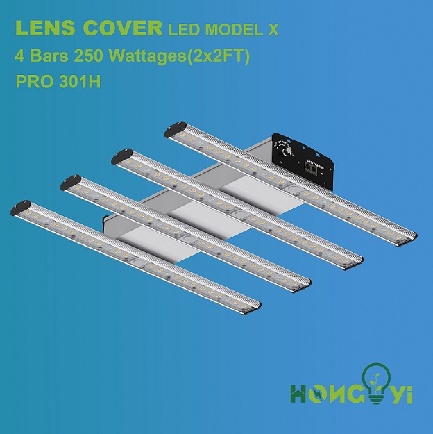 LENS Cover LED Model X 4 bars 250W Samsung 301H