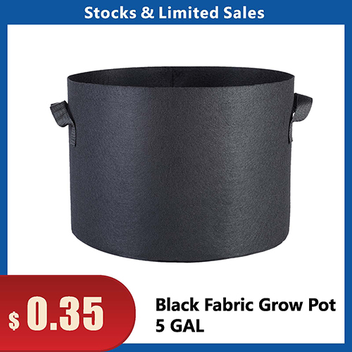 5Gal - Black Fabric Grow Pot