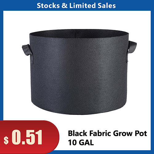 10Gal - Black Fabric Grow Pot