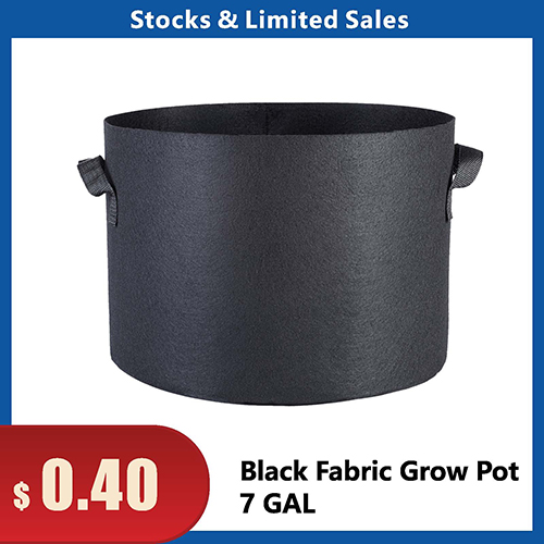 7Gal - Black Fabric Grow Pot