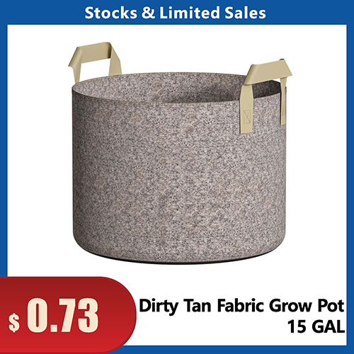 15Gal - Dirty Tan Fabric Grow Pot