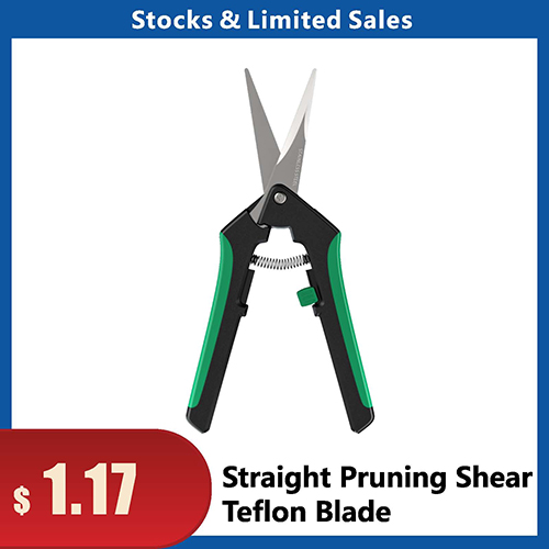 Straight pruning shear - Teflon blades